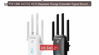 PIX-LINK AC27Q Wi-Fi Repeater Range Extender Signal Booster... — Top Pick 2026 | Unbeatable Price!