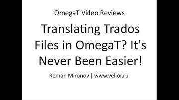Translating Trados Files in OmegaT? It