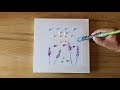 How To Paint Lavender Field Sunset Acrylic Painting Using Masking Tape Step by Step /Satisfying ASMR