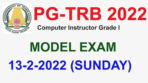 PG TRB MODEL EXAM | VIBRANT ONLINE ACADEMY
