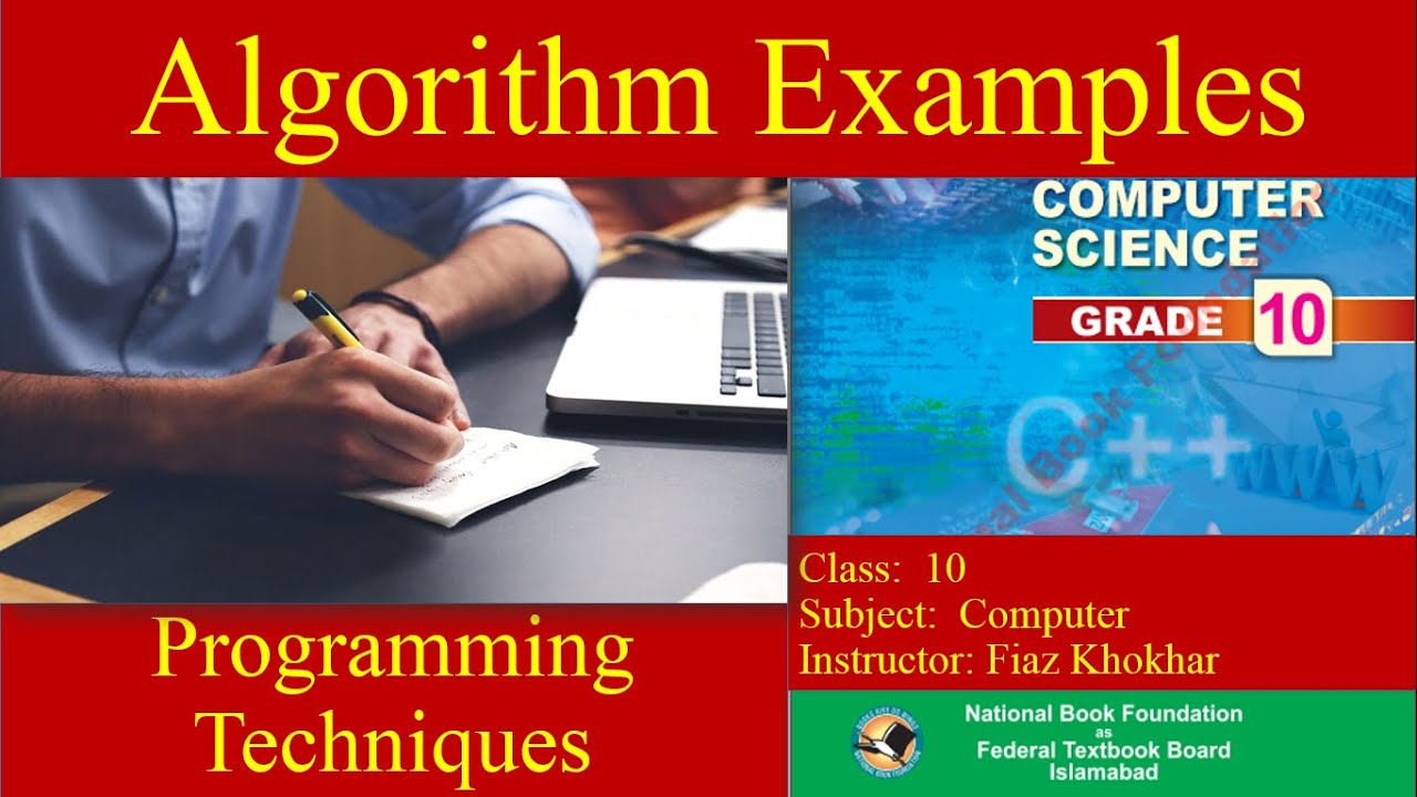Algorithms examples || Class 10 Computer Science Chapter 1 - YouTube