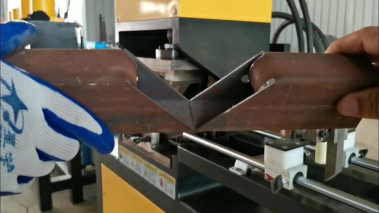 Hydraulic Angle Punching Machine Beveled Joint Miter Angle Notching Machine YouTube
