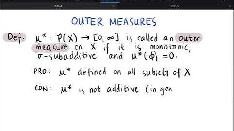 UPB Math 232 LEC4B From Premeasures to Measures 2