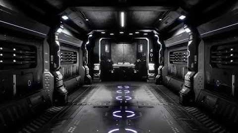 Unreal Engine 4, 3d Sci-Fi corridor game environment