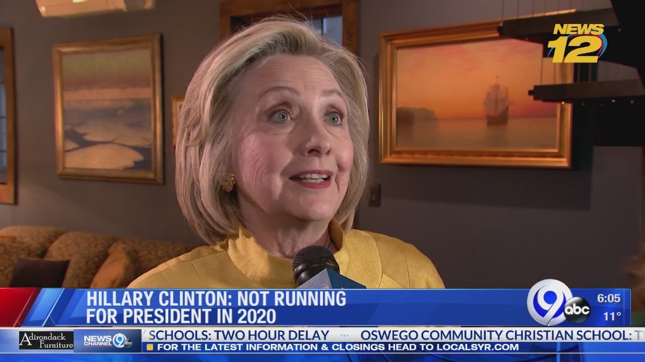 Hillary Clinton announces she's not running in 2020