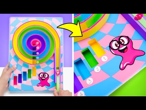 🎮 DIY Spring & Ball Game from Cardboard! 🎉 Awesome Kids Craft - YouTube