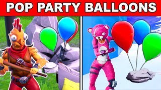 POP PARTY BALLOON DECORATIONS (ALL LOCATIONS)- 14 DAYS OF SUMMER CHALLENGES FORTNITE BATTLE ROYALE screenshot 3
