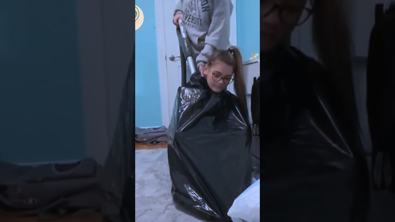 vaccum Trash Bag challenge l😧😧l 