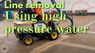 Line marking removal Hydroblasting