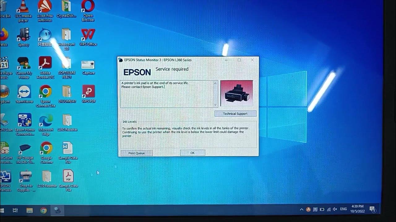 Epson L360 Printer Resetter Tool & Ink Pad Replacement for Error Ink