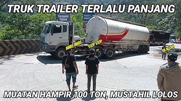 DRAMA TERSULIT TRUK TRAILER, BIKIN SOPIR KERINGAT DINGIN DI SITINJAU LAUIK