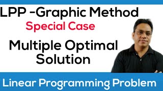 Multiple Optimal Solutions in linear programming problem|Multiple Optimal Solution  Graphical Method