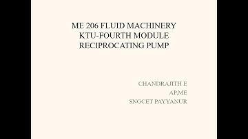 KTU MODULE 4 ME 206 FLUID MACHINERY PART 1