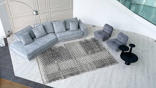 How to Furnish a Living Room with Baxter: Budapest Soft Sofa, Milano Armchairs, Jove Coffee Tables How to Furnish a Living Room with Baxter: Budapest Soft Sofa, Milano Armchairs, Jove Coffee Tables