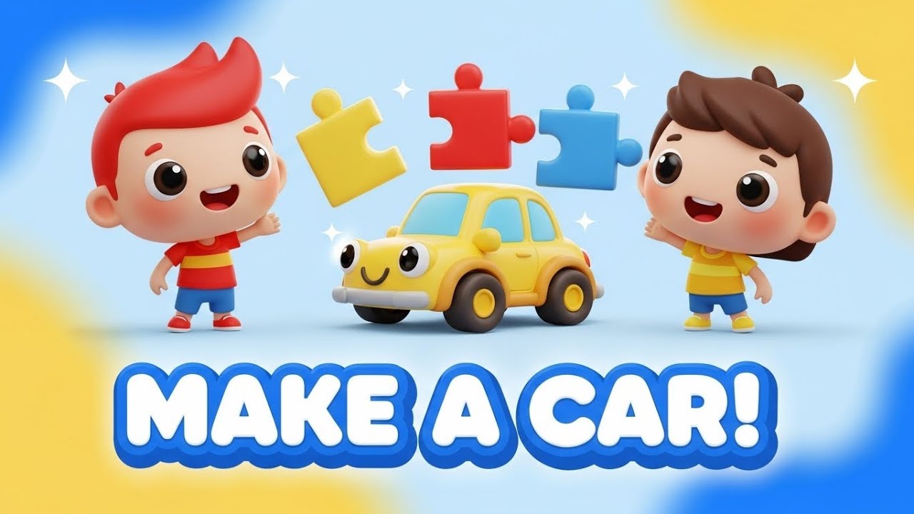 Time to Make a Car | Build & Play Song for Kids | KidzHub