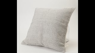オーガニックコットンと麻の混紡ワッフルクッションカバー45*45