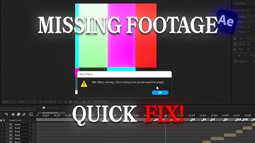 How To Replace Deleted or Missing FOOTAGE ; After Effects