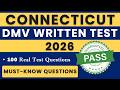 Connecticut DMV Written Test: 100 Questions for your DMV 2026 Written Test | CT DMV Permit Test 2026