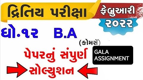 12th commerce gala assignment BA all pepar solution with page number
