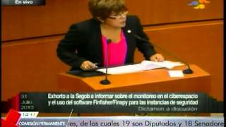 Dip. Crsitina González (PRI) - Exhorto a SEGOB sobre uso de software Finisher/Finspy screenshot 5