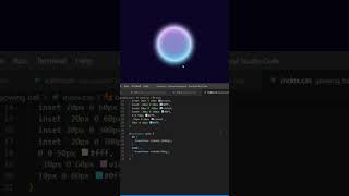 Glowing Moon Animation using html css javascript #shorts