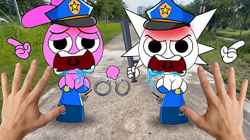 OMG Police Chief Pinki vs Life Energy Power Behind Good & Bad Action (Sprunki Real Life Animation)
