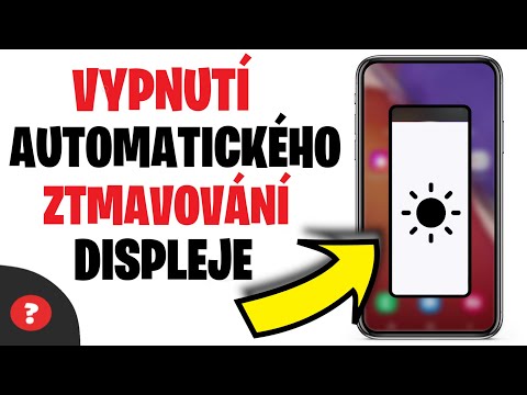 Jak VYPNOUT ZTMAVOVÁNÍ DISPLEJE v TELEFONU | Návod | Android / Telefon