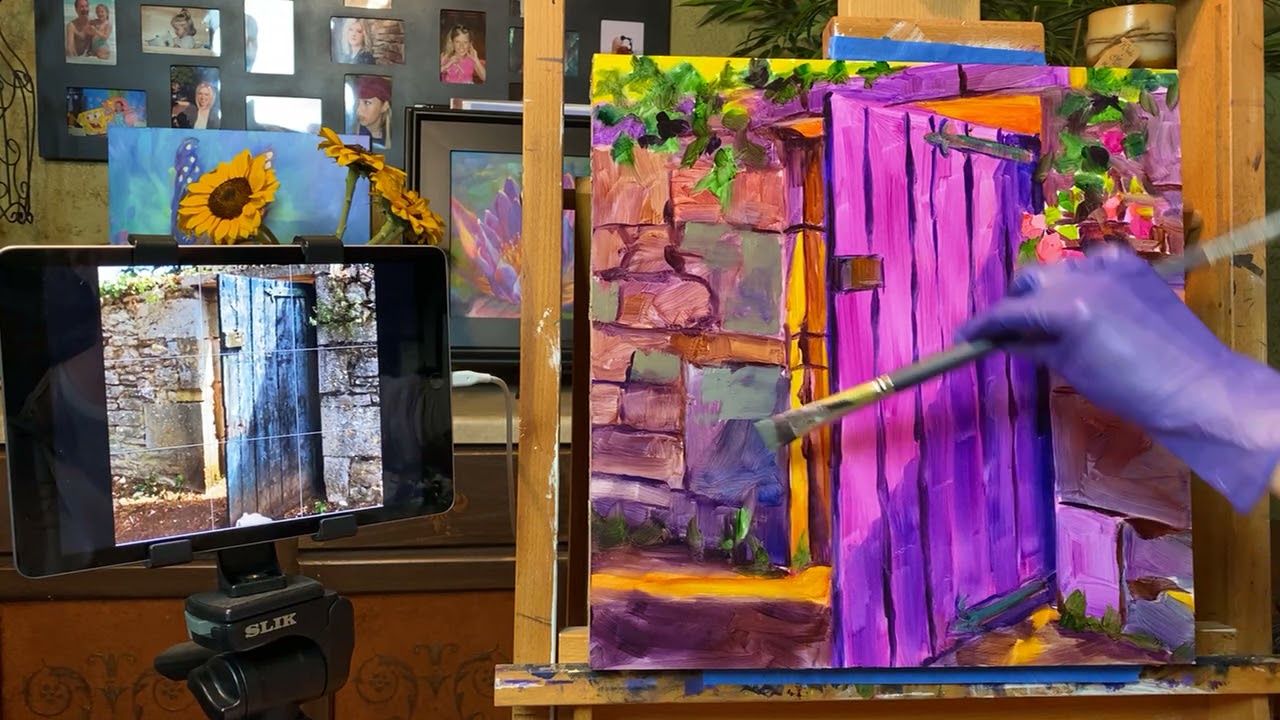 How To Paint Doors Live Oil Painting Demo of a Secret Italian Garden