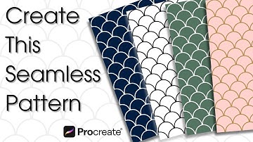 How To Make This Scalloped Seamless Repeat Pattern in Procreate - Tutorial