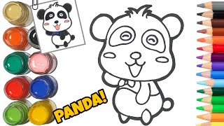 Lucu, Cara Menggambar Babybus Baby Panda Kiki Mudah | Edukasi Menggambar