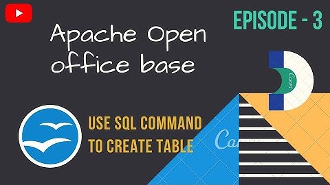 Use SQL to create table || open office base || .rolectria
