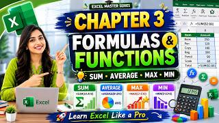 📊 MS Excel Formulas & Functions Explained | SUM, AVERAGE, MAX, MIN in Hindi | Excel Tutorial #3 screenshot 3