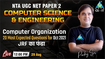 20 Most Expected Questions for Oct 2021 | CSE | Computer Organization | By Pankaj Mishra sir
