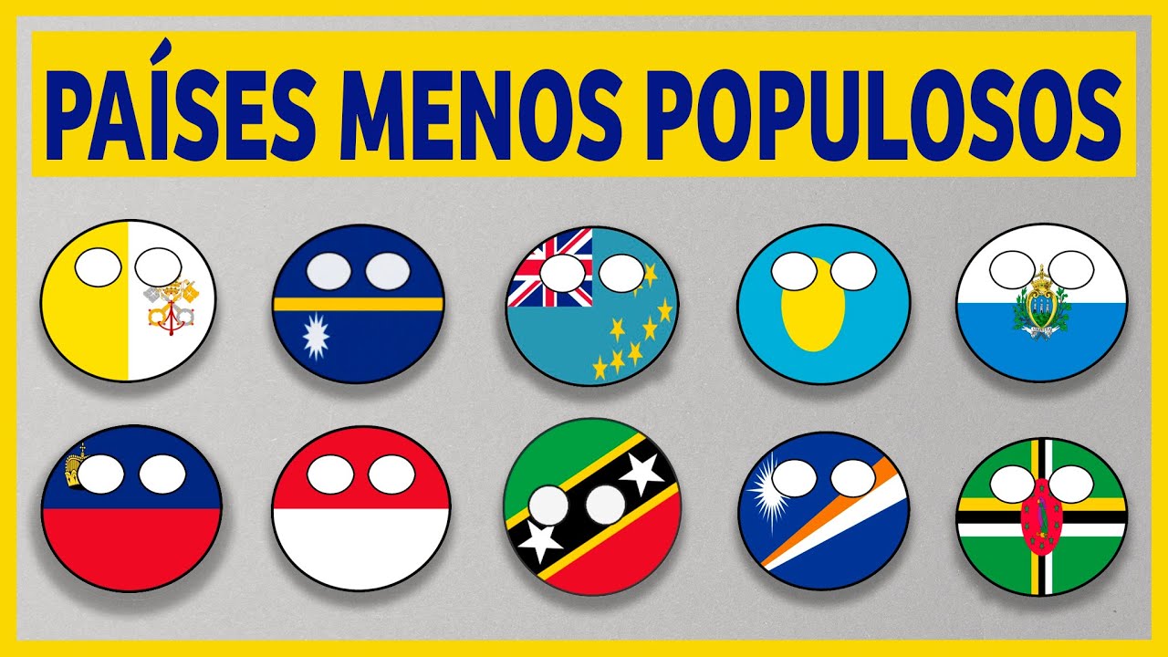 CONHEÇA OS 10 PAÍSES MENOS POPULOSOS DO MUNDO - YouTube