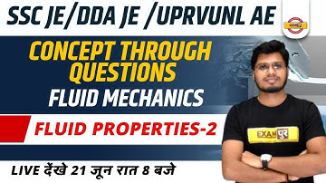 SSC JE / DDA JE / UPRVUNL AE | FLUID MECHANICS | FLUID PROPERTIES | MECHANICAL BY ANUBHAV SIR