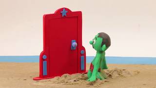 DibusYmas Magic door 💕Superhero Play Doh Stop motion cartoons