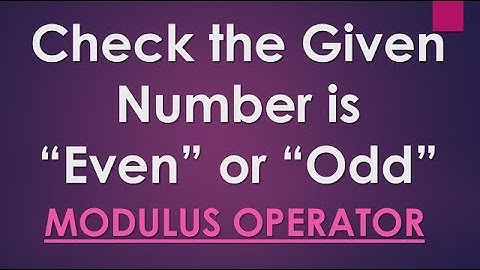 Even or Odd Number, Program to Find Given Number at Runtime  | GW BASIC Programming Tutorials