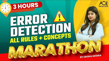 Error Detection Marathon | Grammar के सारे Imp Rules + Concepts एक साथ | BANK | SSC | Udisha MIshra
