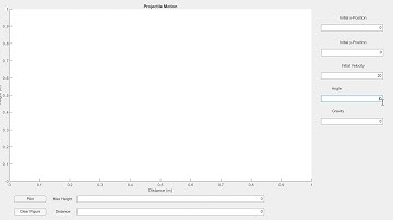 MATLAB Projectile Motion GUI Demo