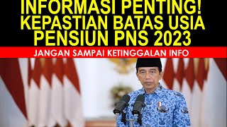 PENTING! INI DIA KEPASTIAN BATAS USIA PENSIUN UNTUK PNS 2023