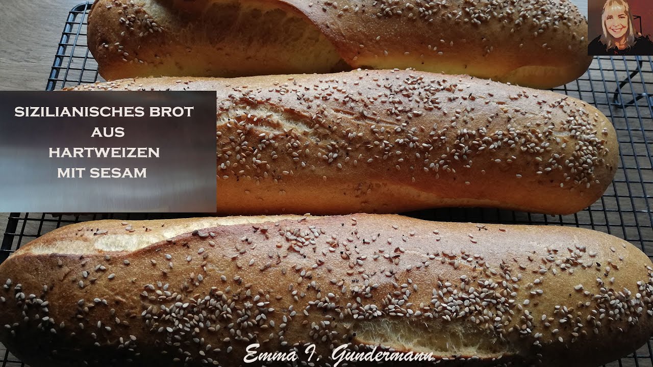 Italienisches Brot mit Sesam | aus Sizilien, mit Hartweizen gebacken