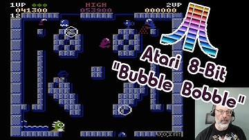 Atari 8-Bit Game Play, Bubble Bobble