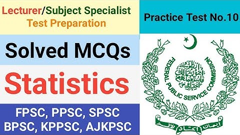 Solved MCQs Statistics Practice Test No.10