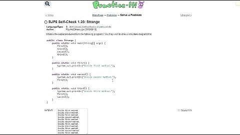 Java Practice-it Introduction to Java Programming | Self-Check 1.23 Strange