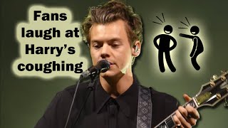 Harry Styles - Crowd laughs at Harry's cough (#harrystyles #asthma #cough)