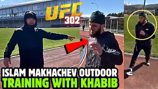 Islam Makhachev Outdoor Training With Khabib Nurmagomedov For Dustin Poirier At UFC 302