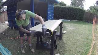 How to make a desk from scaffold planks part 1