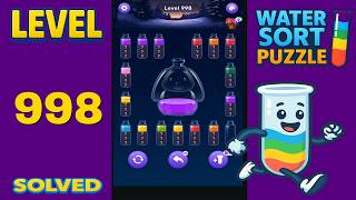 Water Sort – Level 998 | Walkthrough Solution
