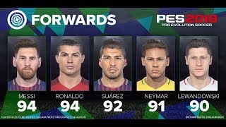 PES 2018 Top 10 Fowards Overall Rating- Stat-Skills-Playing Styles Infomation PS4