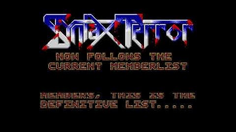 Syntax Terror - Intro by Delta Force (1990) | Atari ST Demoscene